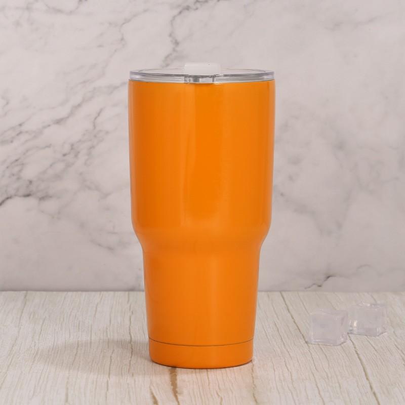 30Oz Portable Stainless Steel Water Bottle with Straw Thermos Tumbler Keep Drink Cold Hot Coffee Bottle Customizable