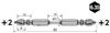 VESSEL Super Torsion Set RS10P2082F Bits, +2x3.7x82, 10-Piece (High Hardness)