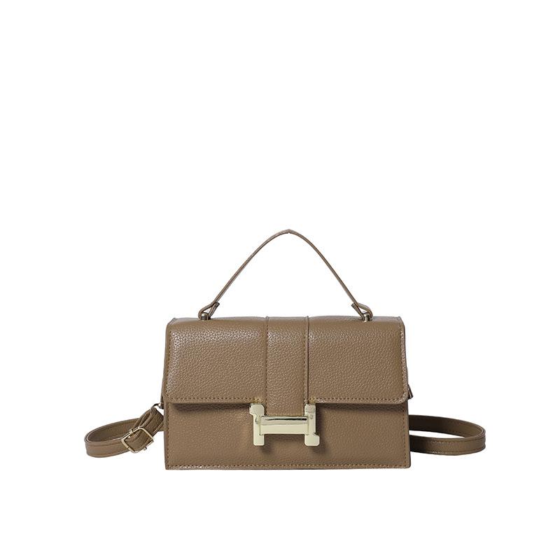 Lychee Pattern Portable Small Square Bag Women's 2024 New Fashion Shoulder Bag Texture Versatile Messenger Bag