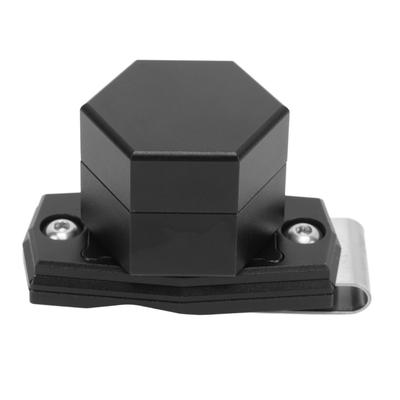 Sechseckige Poolkreidebox mit Magnetclip 6063 Aluminium Schwarz Leicht Magnetisch Tragbar
