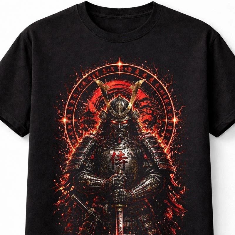 Samurai Warrior Japanese Ronin Bushido Katana Graphic Unisex TShirt S