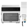 6 Trays Food Dehydrator Machine Stainless Steel 400W Jerky Fruit Drying