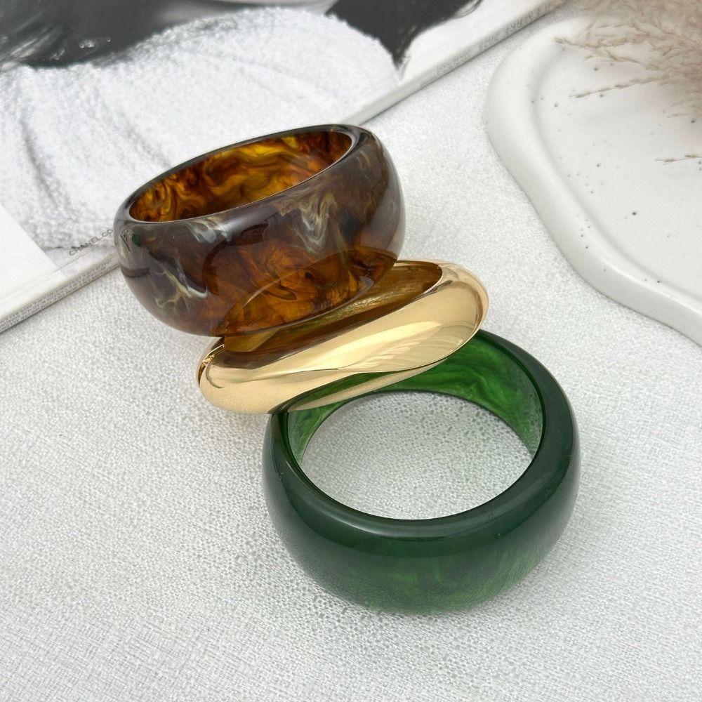 Geometric Chunky Bangles Irregular Women Bangles New Resin Bracelets  Jewelry