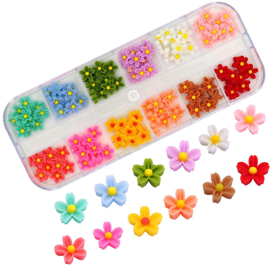 Sempiterno Miniature Resin Daisy Perfect for DIY Miniature and Miniature House Decor 120-Piece Flowers, Decorations, Crafts, (12 Colors)