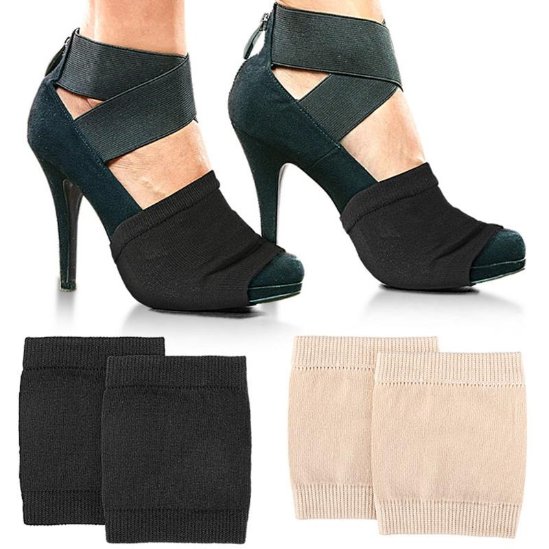 2 Pairs Stretchable Dance Socks Shoe Covers Over Sneakers Socks For Ballet Dancing Turning Spins Yoga Fitness Activity