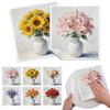 6PCS Cleaning Dishcloths Reusable Kitchen Dish Towels Absorbent Arrange Flower Pattern Dishcloth Lint Free Cloth Washable Duster Rags Tea Towels