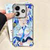 Anime Kwaii Mädchen Ins Stil Galvanisiert Handyhülle Für Xiaomi Redmi Note 14 15 Pro Plus 13 12 11 11S 11T 10 9S 9 5G Anti-Fall Airbag