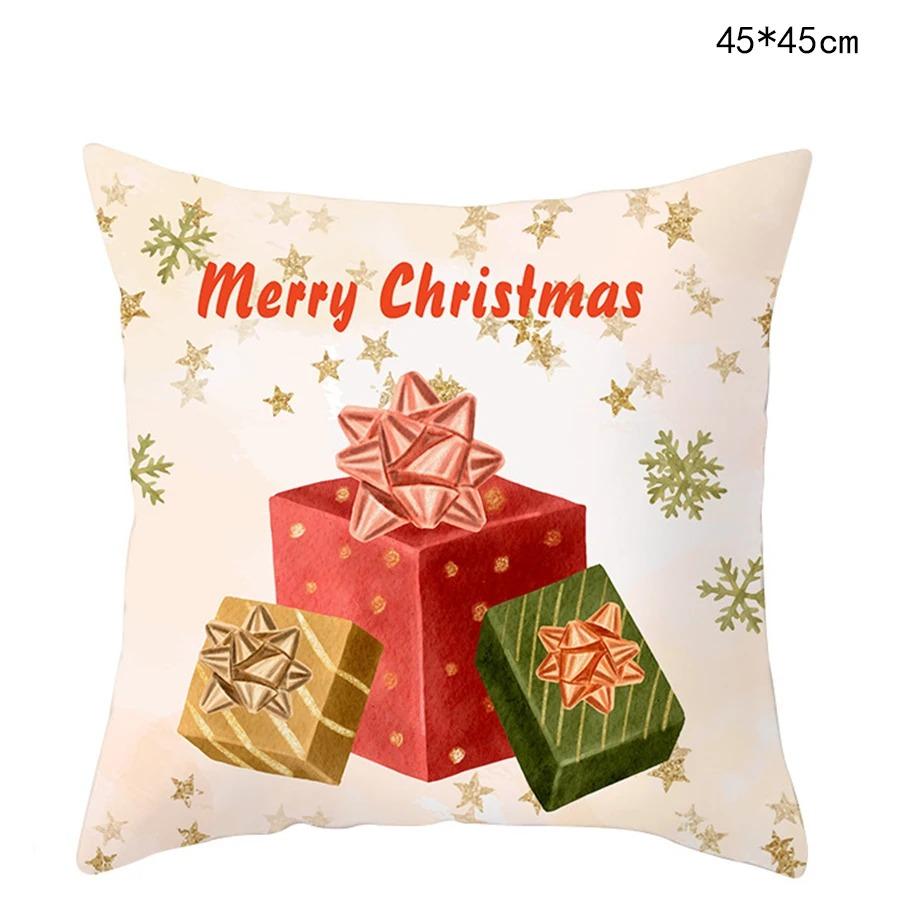 Weihnachts-Themen-Kissenbezüge Auto Zubehör Büro Santa Claus Wohnzimmer Sofa Hause Kissenbezüge
