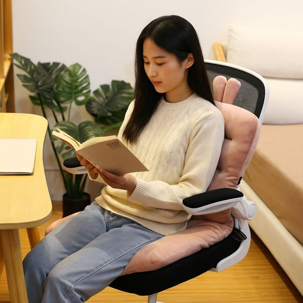 Soft Back Cushion Pillow Thickened Integrated Seat Cushion Cute Plush Cushion  Student Dormitory