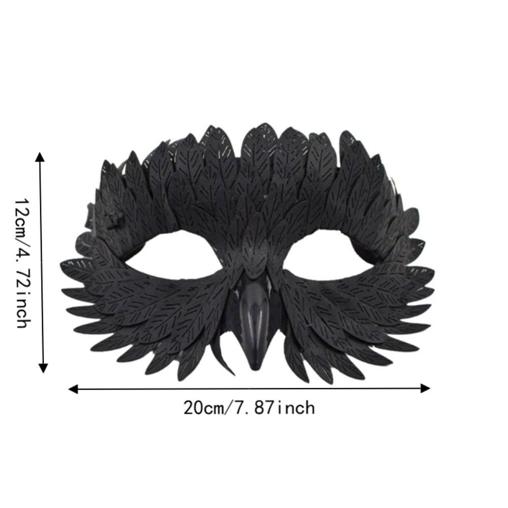 Gradient Crow Feather Mask Pearlescent Cosplay Mask Universal Bird Beak Eagle Mask Adults