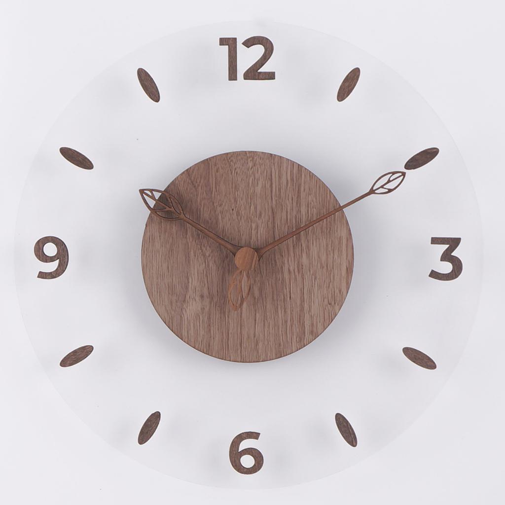 Japanese Solid Wood Wall Clock Simple Transparent Creative Radio Clock Wall Clock Living Room Home Home Decoration Clock