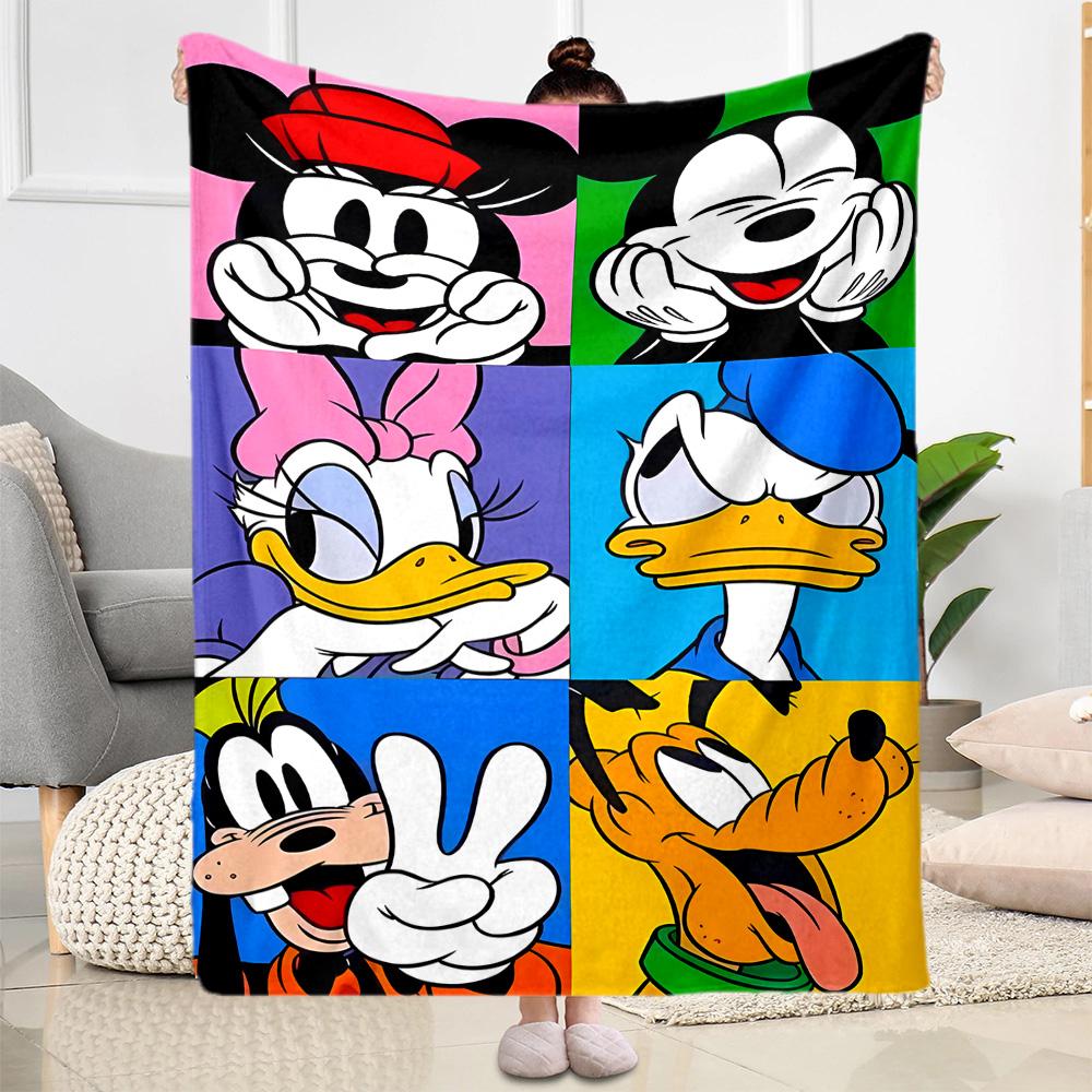 Classic Disney Characters Flannel Blanket-Soft and Suitable for Sofas,Beds,Offices,Travel,All Seasons,Great Gift for Holidays and Birthdays.