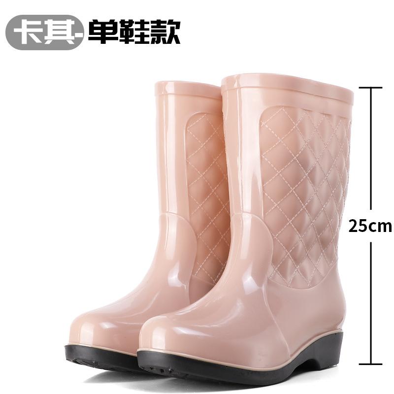 

Thickened medium tube rain shoes women s water shoes women s rain boots fashion waterproof shoes non-slip work overalls water boots 36