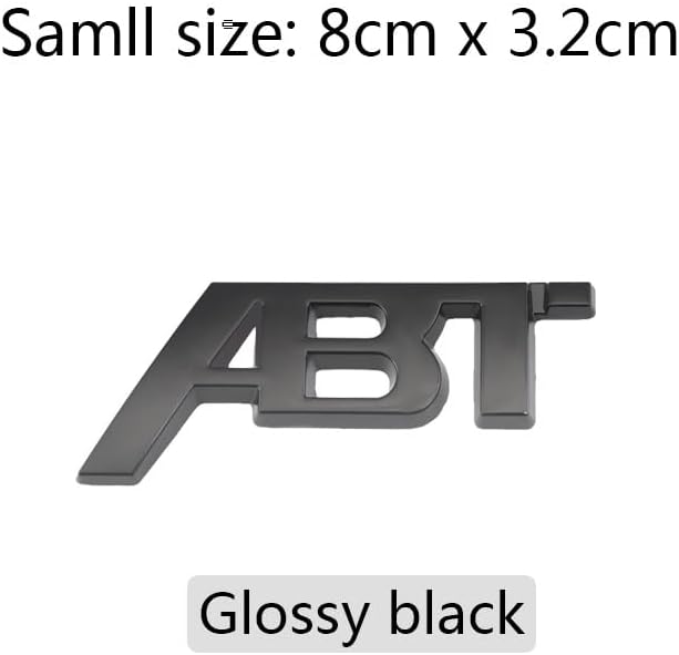 2pcs  3D Metal ABT Car Sticker Car Rear Trunk Letter Logo Badge For A4 A3 A5 A7 A7 Q3 Q7 Q5 TT RS6 RS3 Accessories