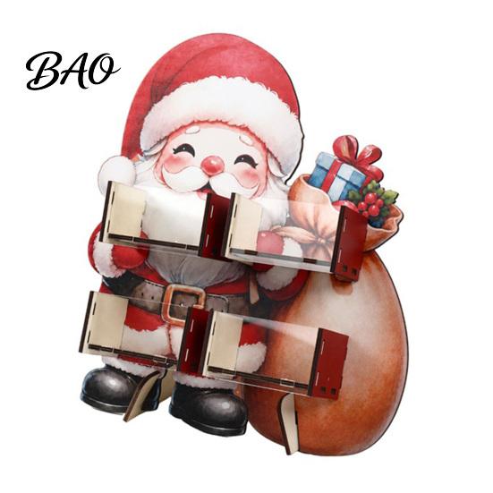 Creative Holiday Gift Display Christmas Tree Wooden Candy Stand, Acrylic Drawer Organizer for Clear Storage Sweets Party Dessert Table, Treat Holder,