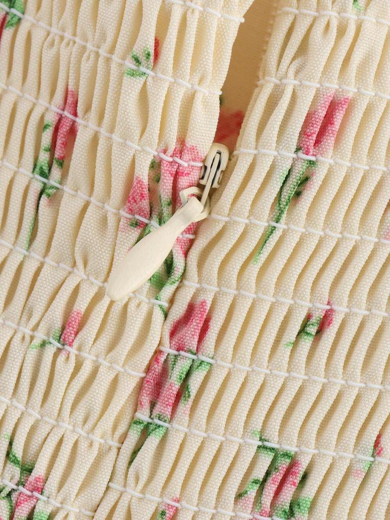 Women's Floral Print Short Sleeve Dress - Spring 2025 European & American Style