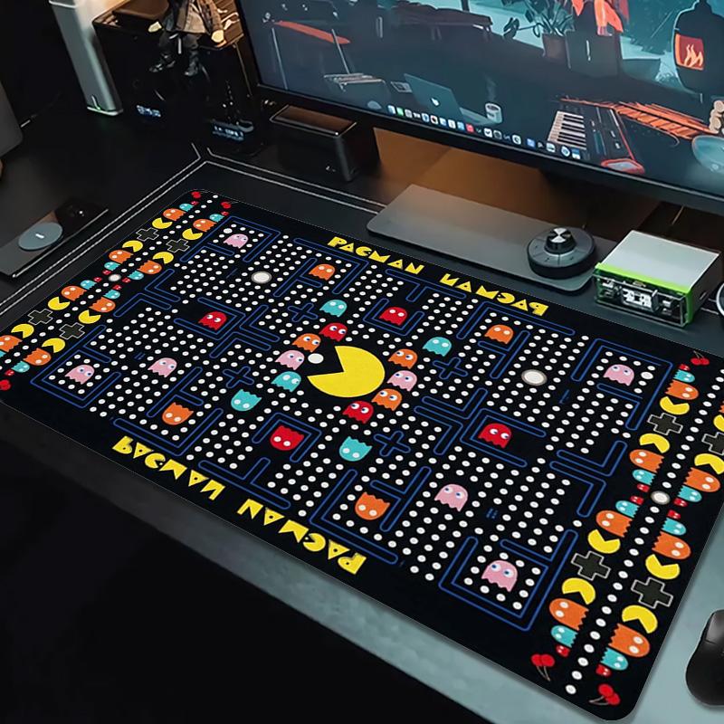 Pacman Color Mouse Pad Large Gaming Table Cushion Non-slip Laptop Tablet Big Mousepad XXL Mat Mini PC Playmat With Lock Edge