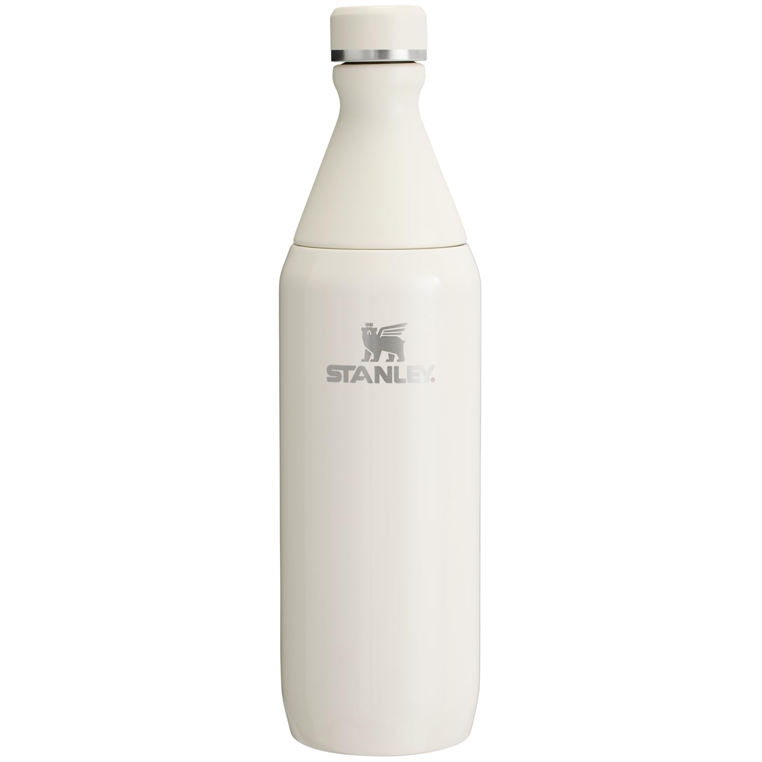 Stanley 1913 All Day Slim Vacuum Insulated Cream 20oz Bottle, Gloss, 0.59L