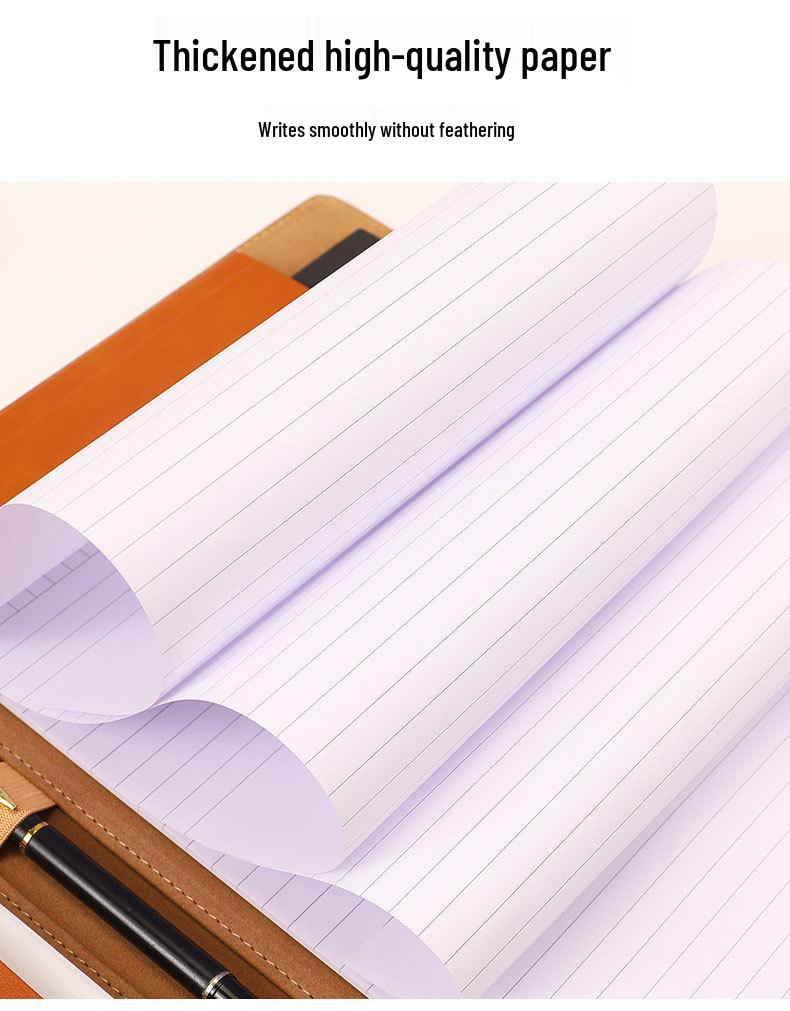 Business Data Archive: A5 Contract & A4 Conference Leather Folder with Multifunction Manager Clip Pad.