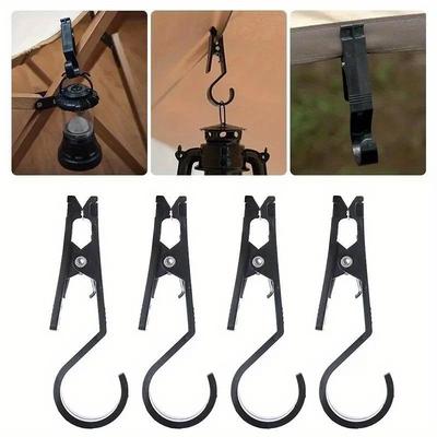6Pcs Portable Outdoor Canopy Clip - Multi-functional Hooks for Camping and TravellingTent Accessories Tent Hook Camping Accessories
