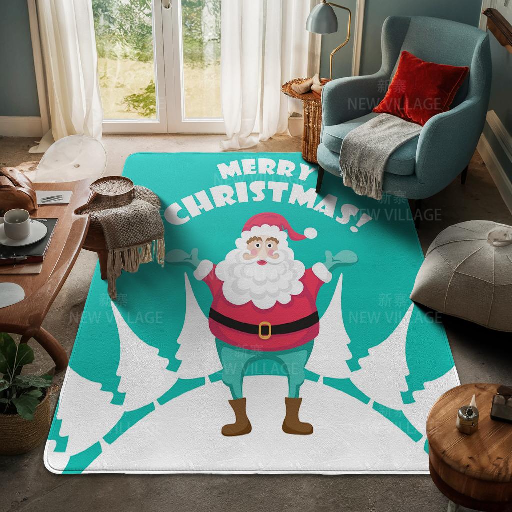 Tapete de entrada da casa Tapete de porta de casa Sala de estar Banho Pé banheiro antiderrapante tapetes de absorção de água banho Feliz Natal inverno