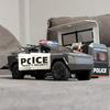 1/32 Tesla Police Cybertruck Trailer Off Road Pickup Truck Diecast Model Car Alloy Children's Toy RV Sound & Light Music Birthday Gift