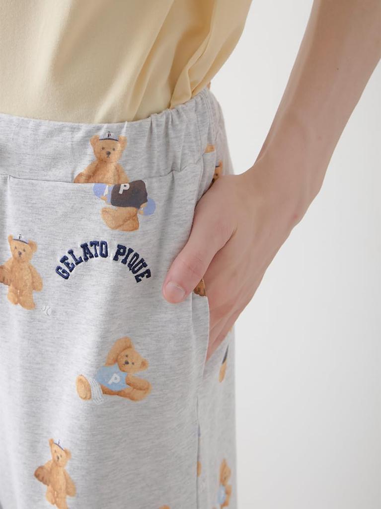 Gelato Pique HOMME Sporty Bear Print Shorts PMCP254985 GRY Men's