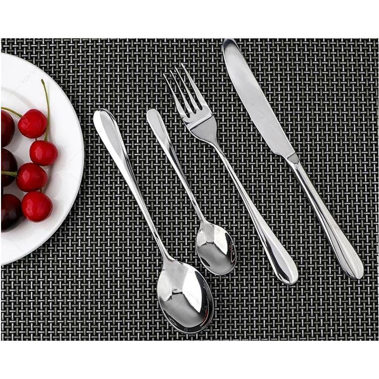 Silver Spoon Set Premium Stainless Steel Flatware Set Mirror Polished Cutlery Set Durable Home Kitchen Eating Tableware Set