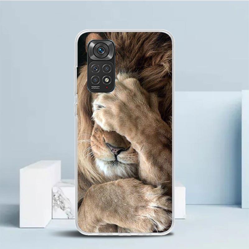 Lion Alpha Male Cub King Phone Case For Xiaomi Redmi Note 15 14 14S 13 12S 12 Pro Plus 11S 11 11T 11E 10S 10 + Soft TPU Back Cov