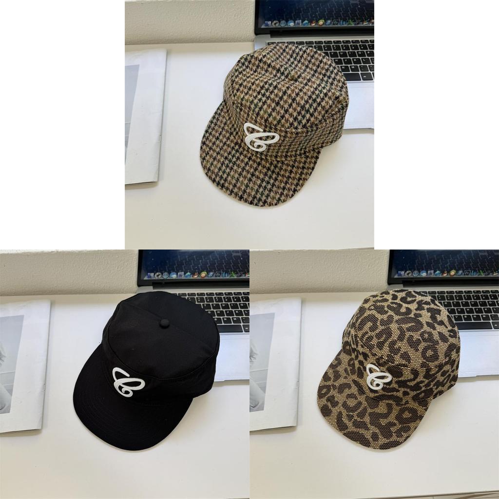 Vintage Leopard Embroidered Baseball Cap With Wide Brim For Casual Men Women Sun Protection