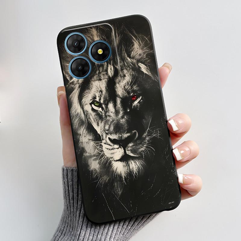 For Oscal Flat 2 2C Case Cute Love Rabbit Black Soft Silicone Protective Back Cover For Blackview Oscal Flat 2 2C Phone Cases