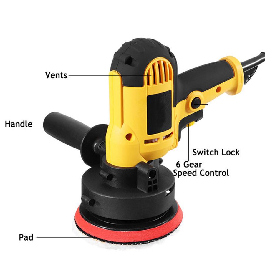 Durable Car Polisher Buffers Polishing Waxing Machine Adjustable-Speed W/Wrench