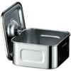 Yamashita Kogei AG 18-8 Shallow Square Kitchen Pot (with Knob) 13.5cm 04-0226-0505