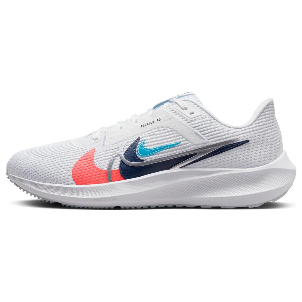 Nike Air Zoom Pegasus 40 Premium 'Quadruple Swoosh - White Multi-Color' (Unisex) White / Football Grey / Bright Mandarin / Multi-Color
