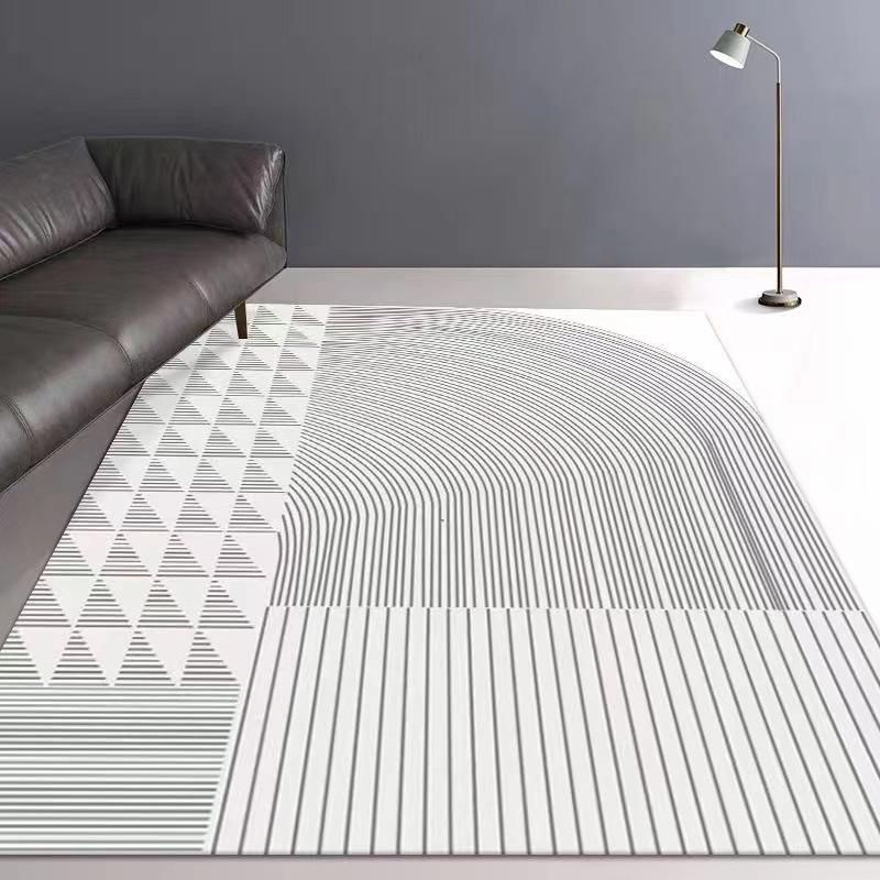 Japanese Style Quiet Wind Living Room Carpet Floor Mat Nordic Geometric Luxury Carpet Full Bedding Household Room Bedside Carpet