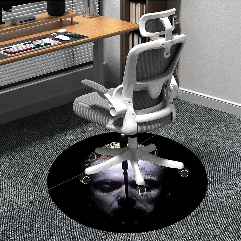 

1PC Rammstein Office Round Rug, Non-slip, Soft and Durable Office Rug for Interior Decoration, Perfect for Office, Beautiful Decoration 80cm