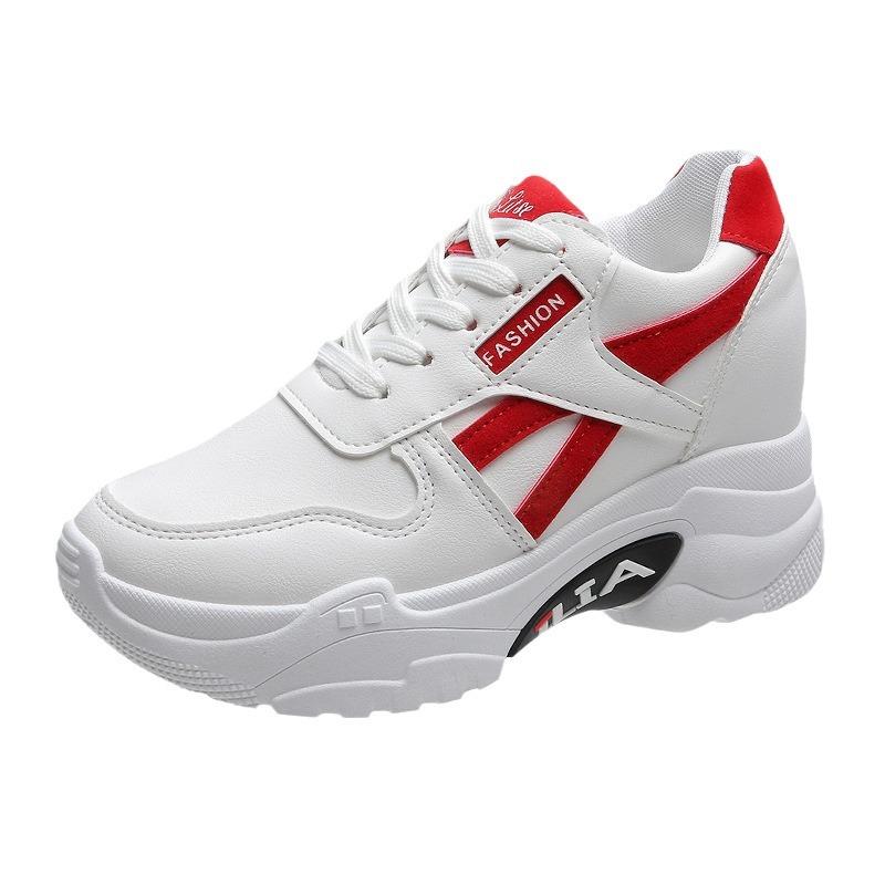 Daddy shoes women's trendy and versatile spring new soft-soled leather surface breathable casual sports running shoes women