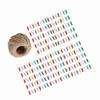 200pcs Natural Wooden Mini Clothespins Clip Peg with 1 Roll 50 Meter Jute Twine Crafts Decor