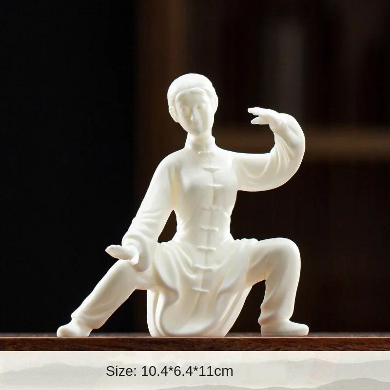 

Chinese Zen Dehua Ceramic Whiteware Ornament Creative Home Desktop Personalized Ceramic Decorations Furnishings Mini Tea Set