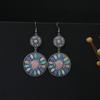 Bohemian Fringed Turquoise Earrings, Retro Minority Style Earrings, Personalized Temperament Earrings.