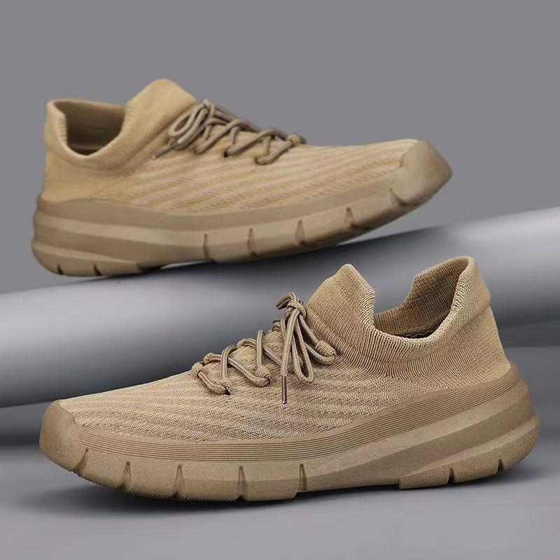 Men's Slip On Walking Shoes Lightweight Breathable Non Slip Running Shoes Casual Fashion Sneakers Knitted Mesh Gym Workout Sports Shoes for Men