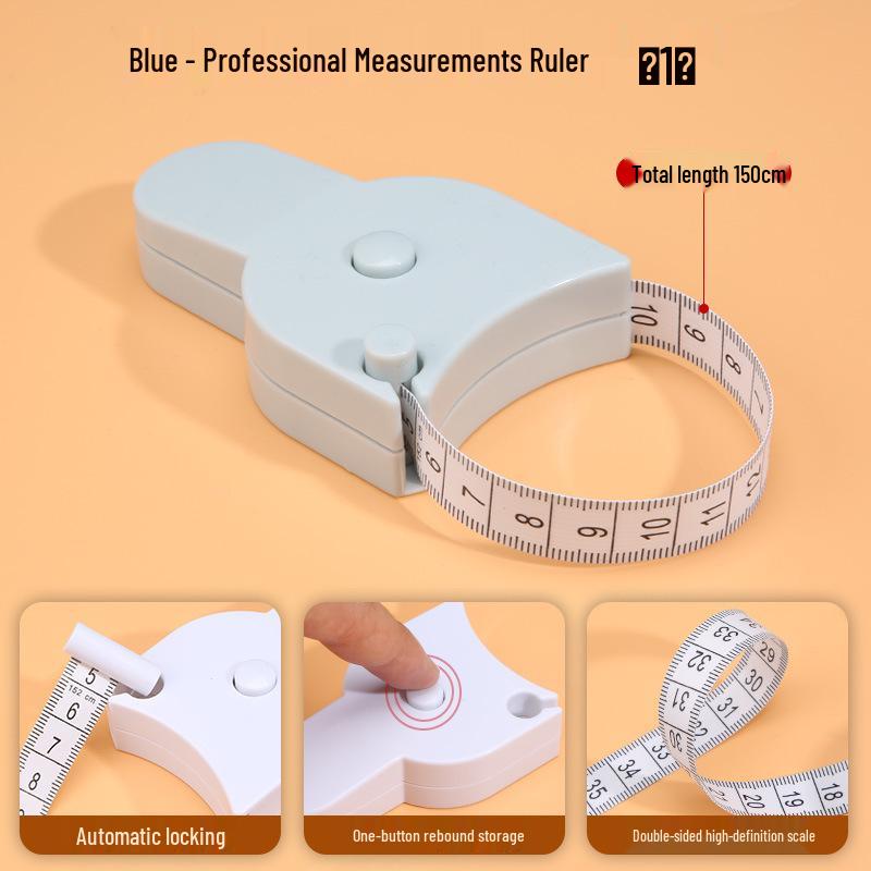 3D Household Automatic Measuring Tape - PVC Double-Sided Scale, Portable & Retractable