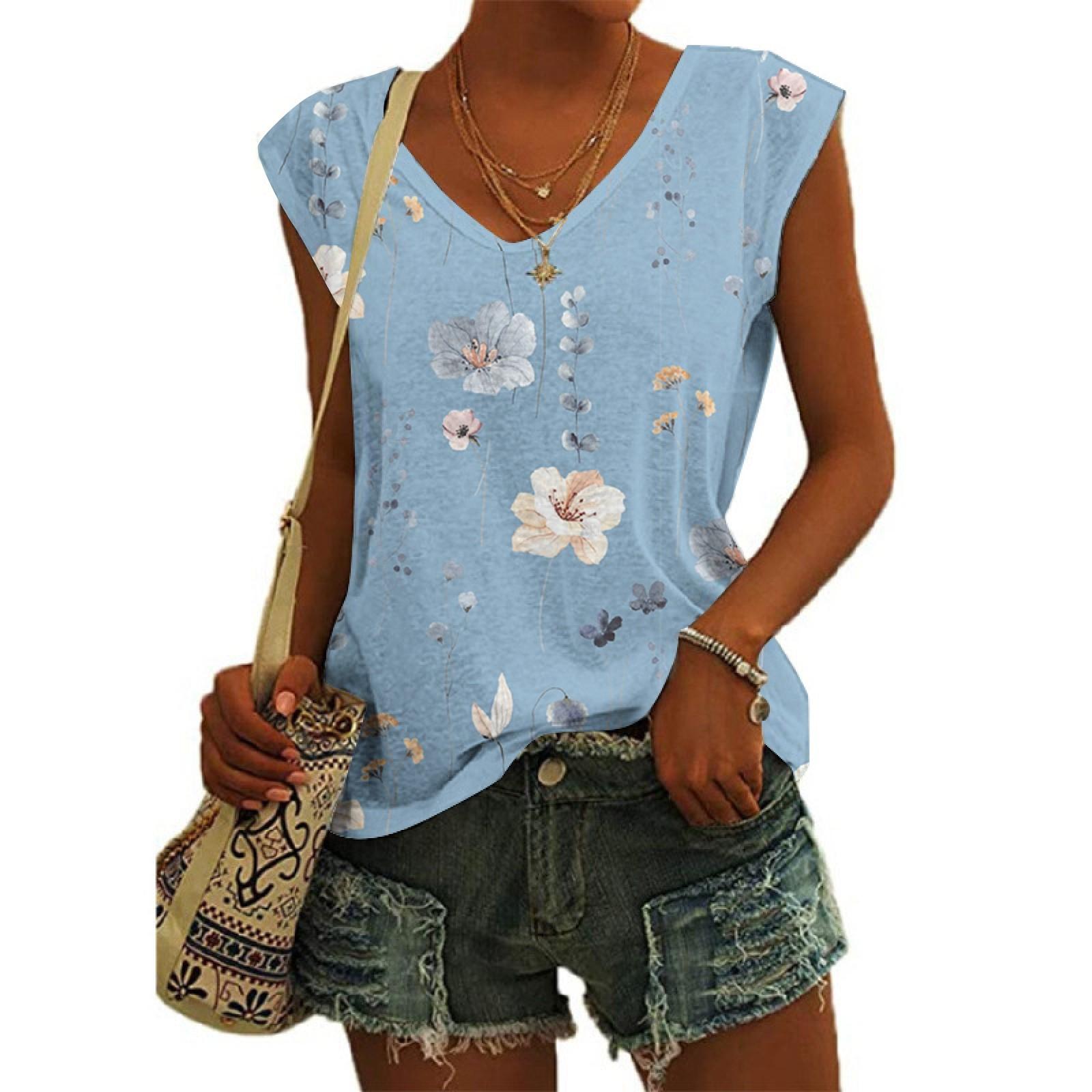 

Женский повседневный топ с v-образным вырезом и принтом, свободный пуловер, футболка с короткими рукавами XL