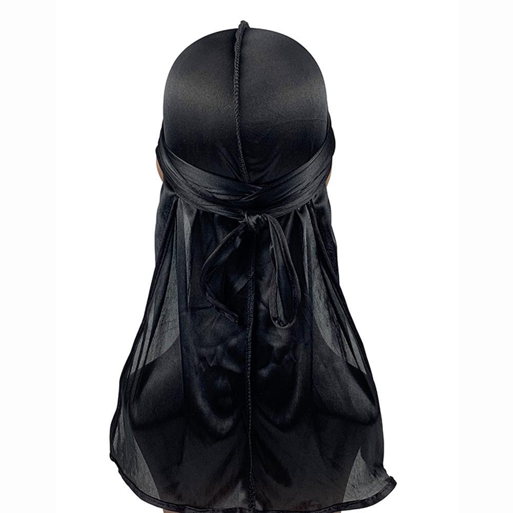 Imitation Silk Edging Long Tail Pirate Hat & Cycling Durag