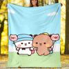 Bubu Dudu Theme Printed Blanket - Perfect for Couch, Bed, Travel & Outdoor Use | Machine Washable, Cozy & Durable.