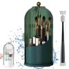 Makeup Brush Holder With Lid, 360° Rotating Makeup Organizer Clear Makeup Brush Organizer Makeup Holder Makeup Vanity Organizer Make Up Brush Holder
