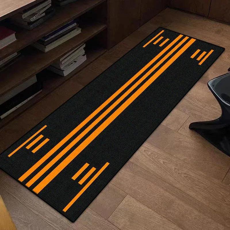 Motorcycle Floor Mat Non-Slip Washable Long Carpet Living Room Bedroom Floor Mat Home Decoration