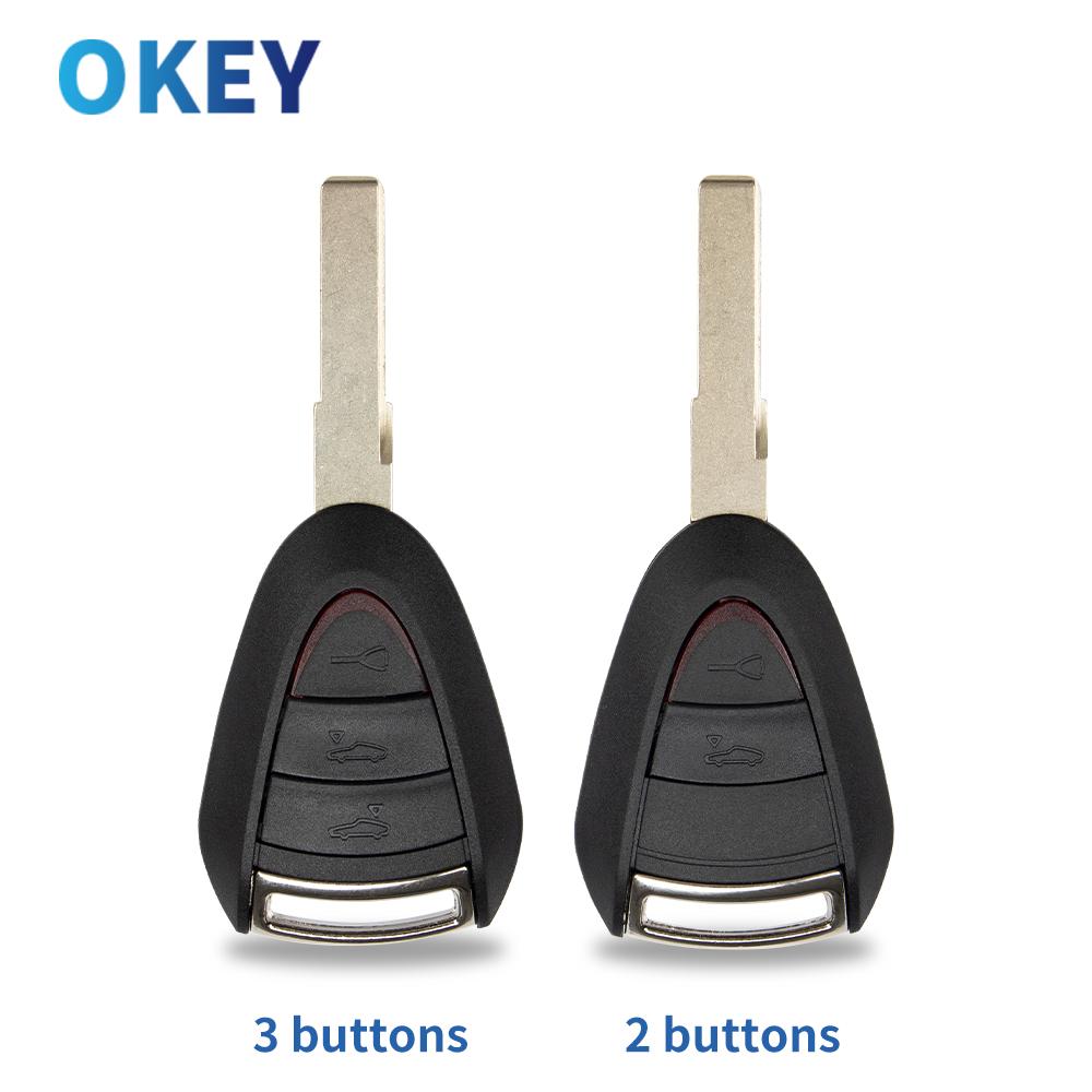 Okey Autoschlüssel Gehäuseabdeckung 2/3 Tasten Für Porsche Boxster S 2S 4S Turbo Für Cayman 911 987 996 997 Carrera 911 Targa