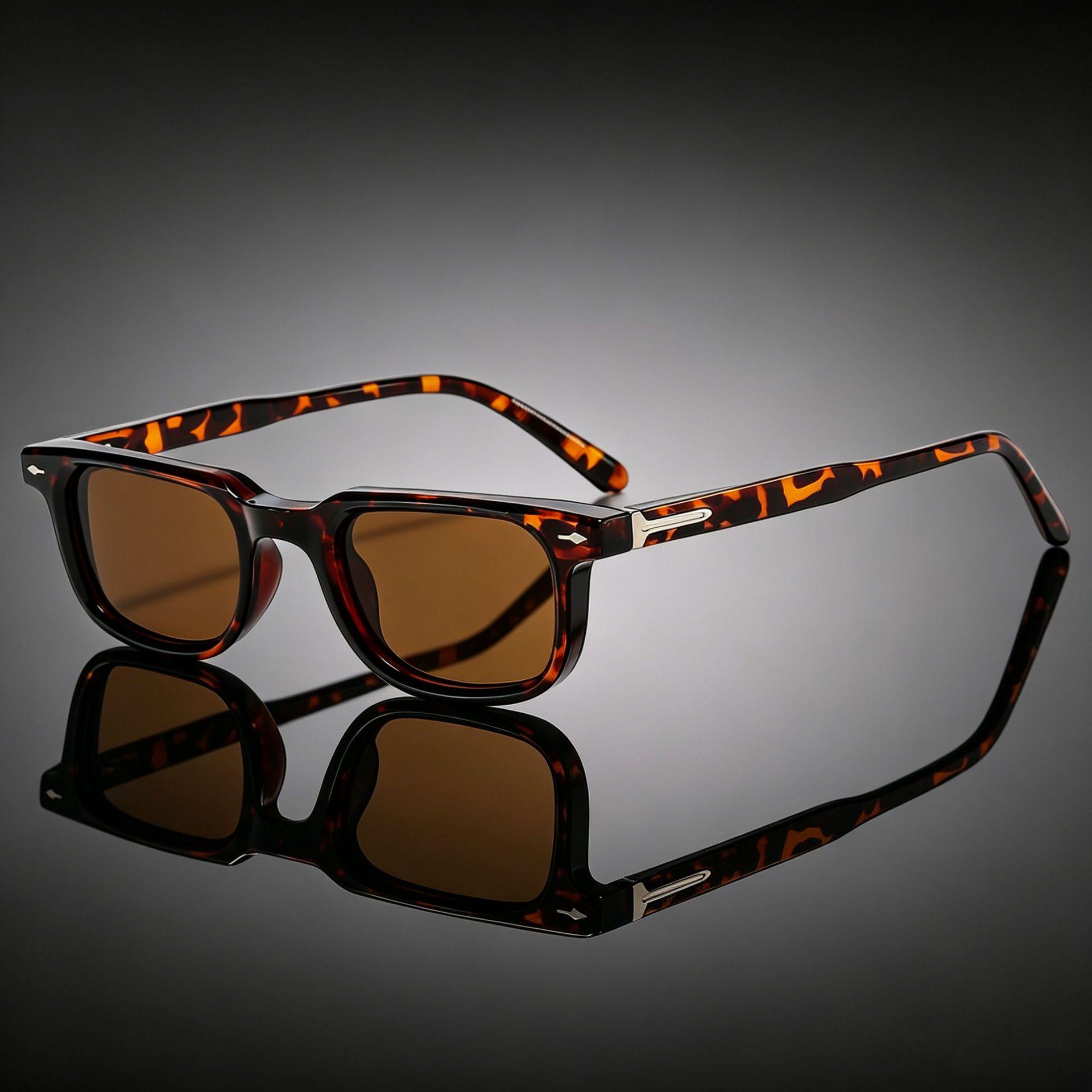 Trendy Unisex Retro Square Sunglasses 89312 with UV Protection