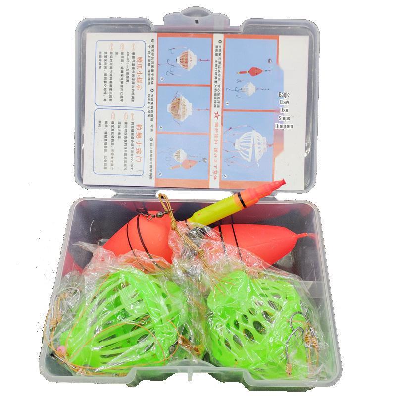 Thickened Bighead Carp Fishing Cage Rig Set with 6 Hooks for Sea Rods